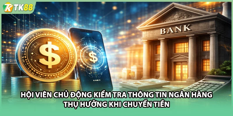 Hội viên chủ động kiểm tra thông tin ngân hàng thụ hưởng khi chuyển tiền